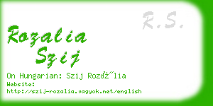 rozalia szij business card